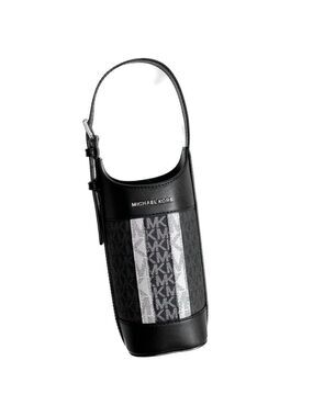 MICHAEL KORS SIGNATURE WINE BOTTLE HOLDER IN BLACK